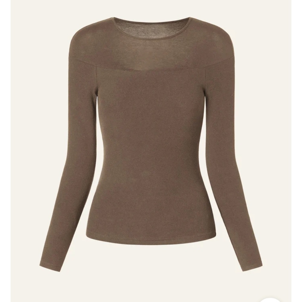 OGL Tencel Wool Sheer Shoulder Brami Top